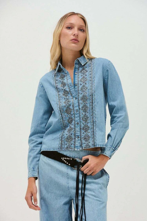 Camisa Sweet Iluna Algodón Bordada 052493