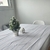 Mantel Tusor Blanco con Raya Gris