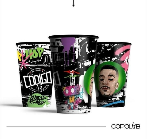 copo código 43 arte personalizada exclusivo - comprar online