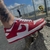 tenis dunk - branco e vermelho