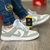 tenis dunk - cinza e branco