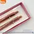 BOLIGRAFO RETRACTIL METALICO 1MM CAJA X2- ROSE GOL