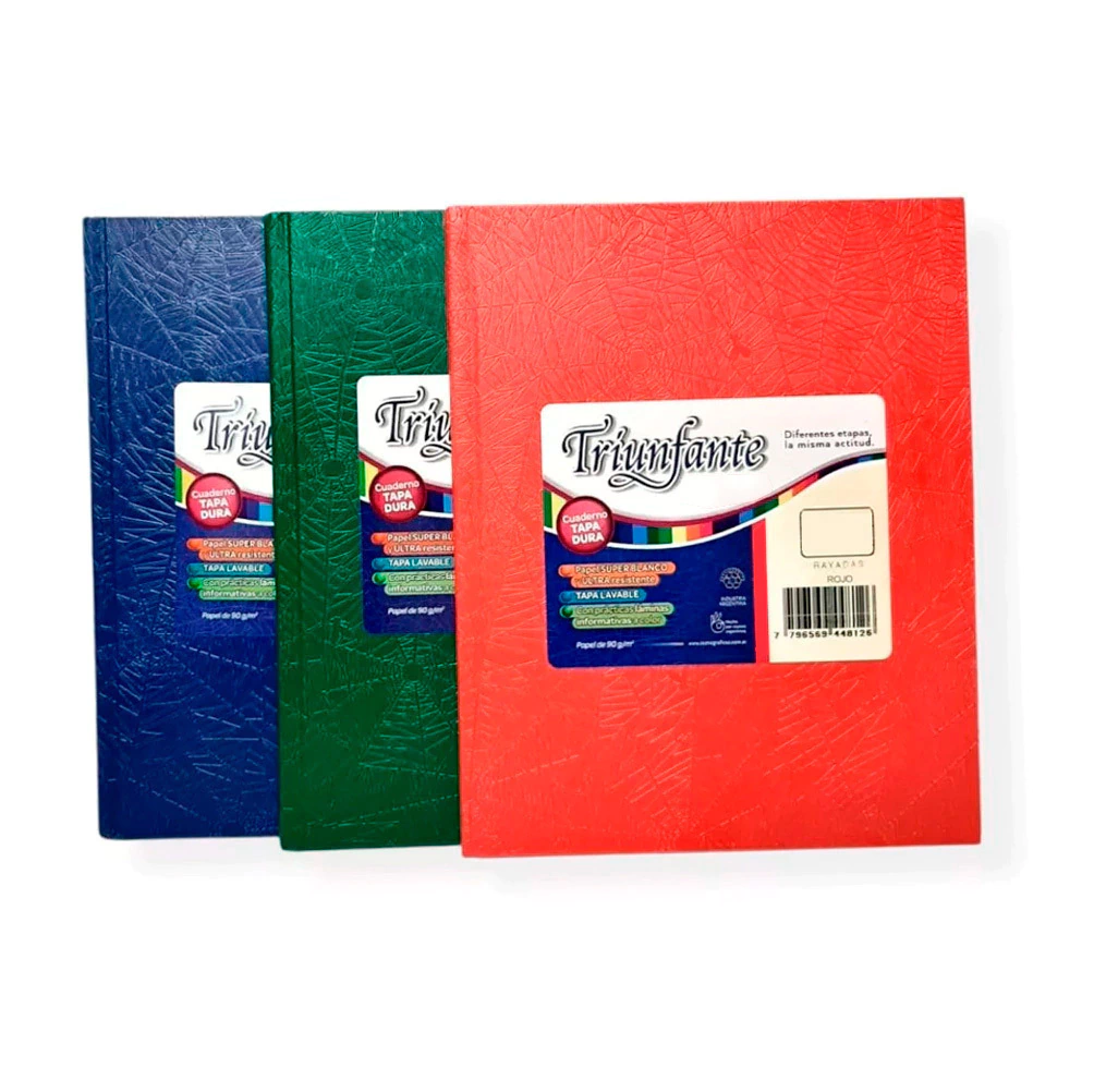 CUADERNO TRIUNFANTE 16X21 FORRADO 48H