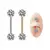 Piercing Mamilo Push Pin Aço Cirúrgico Zircônia Redonda UNIDADE