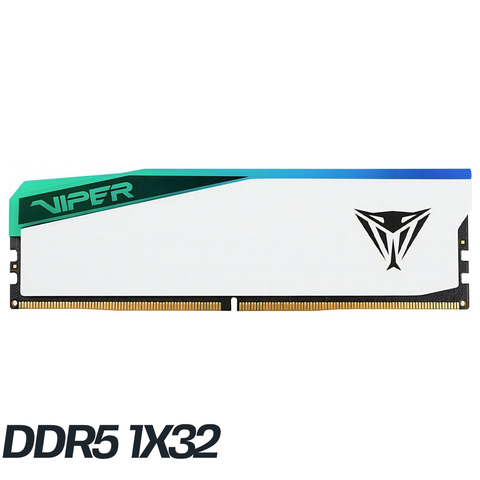 MEMORIA PATRIOT DDR5 VIPER ELITE 5 32GB DDR5 CL30 RGB 6000MTS WHITE HS SINGLE PE001052 - comprar online