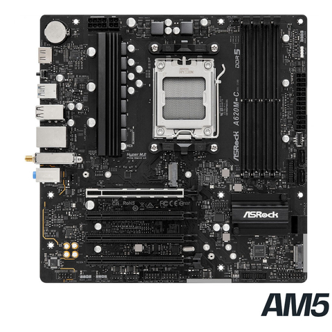 MOTHER ASROCK (AM5) A620M-C R2 WIFI-ax+BT (BULK)