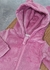 Macacão Bebê Capuz Rosa Uni - Malinha Kids