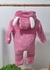 Macacão Bebê Capuz Rosa Coelho - comprar online