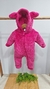 Macacão Bebê Capuz Pink Glíter