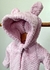 Macacão Bebê Capuz Pompom Rosa na internet