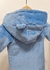 Macacão Bebê Capuz Azul Uni - comprar online