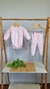 Body Calça Bebê Atoalhado Rosa Coelho