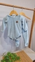Body Calça Bebê Plush Azul Gris Urso