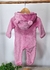 Macacão Bebê Capuz Rosa Uni - comprar online