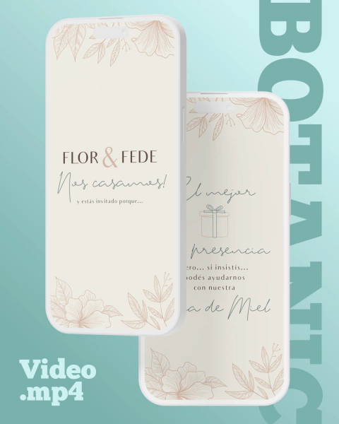 Invitación de Boda digital "Botanic"