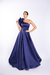 Vestido Karoline Zibeline Azul Marinho - Longo de Festa - loja online