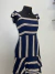 Vestido Curto Azul Marinho Listras Bege Branco Tam 42 Lelis Blanc - 45449 na internet