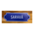 Quadro Saravá: Decoração em Madeira Teca, 28x12x3 cm, Placa de Acrílico UV