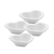 Conjunto 4 Bowls de Porcelana Coração Beads - Branco
