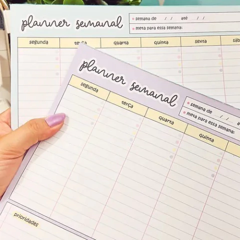 Bloco Planejador Semanal
