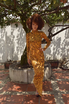 Vestido confetti amarillo