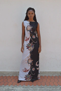 Vestido Fleur blanco y negro - nia lovely stories