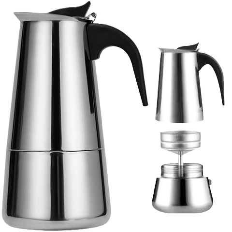 Cafeteira Italiana Splendore 450ML 9 Xicaras De Aço Inox