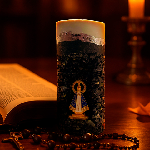 Vela Decorativa Com Imagem De Nossa Senhora Aparecida