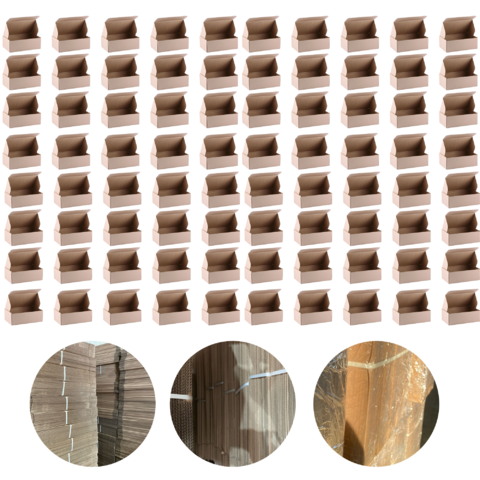 80 Unidades Caixa De Papelão Ondulado 21cm 8cm 8cm