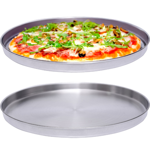 Forma para pizza de alumínio 40cm com borda alta de 2,1L