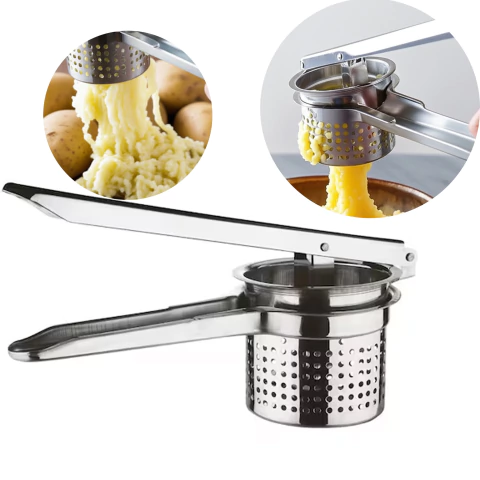 Amassador De Batatas Feijão e Legumes Utilitário Inox