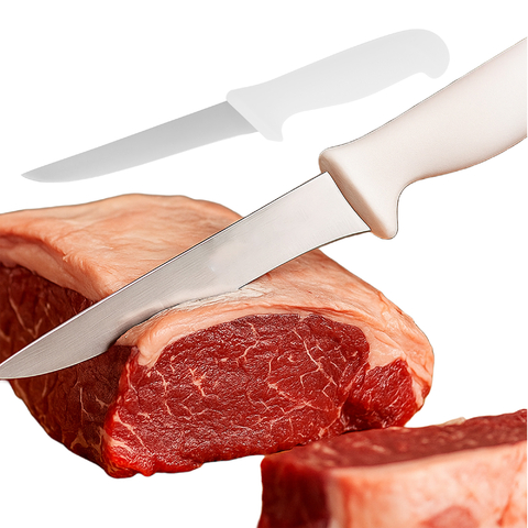 Faca Desossar Carne Açougue Profissional Premium 6pl Branco