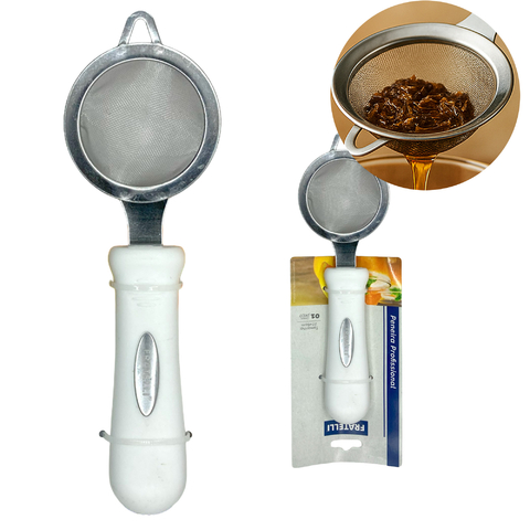 Peneira Profissional Em Aço Inox Comprimento 20 Cm Diâmetro 6 Cm
