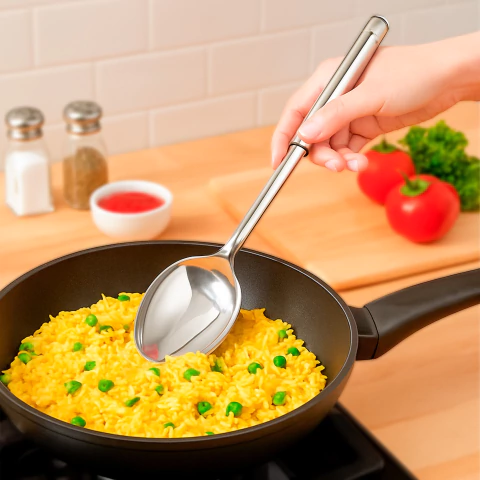 Colher Grande Inox Self Service Restaurante Cozinha 32cm