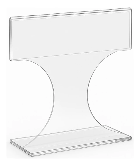 Precificador Acrílico para Gondolas Estufa e Balcão Modelo Meia Lua - comprar online