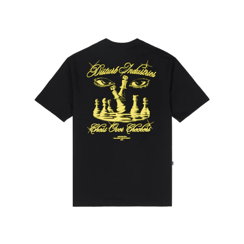 CAMISETA DISTURB CHESS OVER CHECKERS BLACK - comprar online