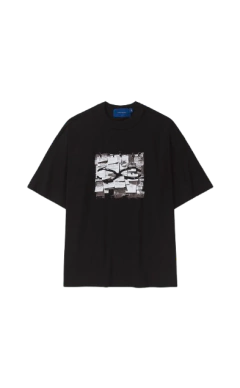 CAMISETA BOXY QUADRO NOTES PRETO - comprar online