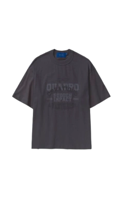 CAMISETA BOXY QUADRO AVANT GARDE COLLEGE CINZA ESCURO - comprar online