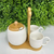 Jogo Xícaras Café Com Açucareiro Suporte Bambu Oasis 4 Peças Premium Hauskraft - comprar online