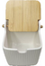 Saleiro Oasis Cerâmica Colher Tampa De Bambu 300ml - comprar online