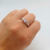Anillo cuadrado cubic blanco - comprar online