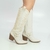 Estrela - Bota Texana com Aplicações Off White na internet
