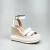 Sophia - Plataforma de Abotoar Off-White - LKS Calçados