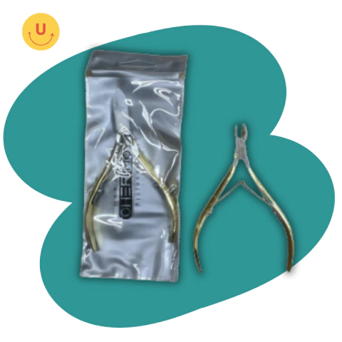 Alicate corta cutículas cherimoya dorado