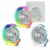 Ventilador Portátil Recarregável de Mesa Iluminação LED RGB Circulating Fan Hmaston F11 - loja online