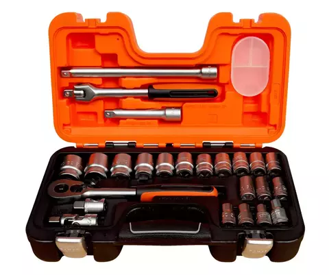 Juego Bocallaves Crique Tubo 1/2'' S240 24 Piezas Color Naranja BAHCO