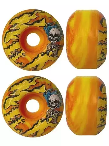 Roda 57mm Milk Burning Skull Yellow 100A