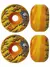 Roda 57mm Milk Burning Skull Yellow 100A