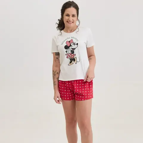 Pijama Feminino 100% Algodão Manga Curta Disney 51.03.0052