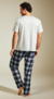 Pijama Longo De Viscose E Digital Bordo Escarlate C/Es - comprar online